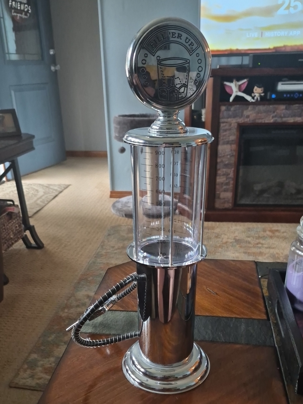 Filler Up Retro Chrome Drink Dispenser 18" Tall NEW!